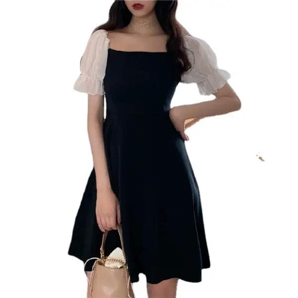 Women Belly Cover Dress Red A-Line 2022 Summer - Image 6