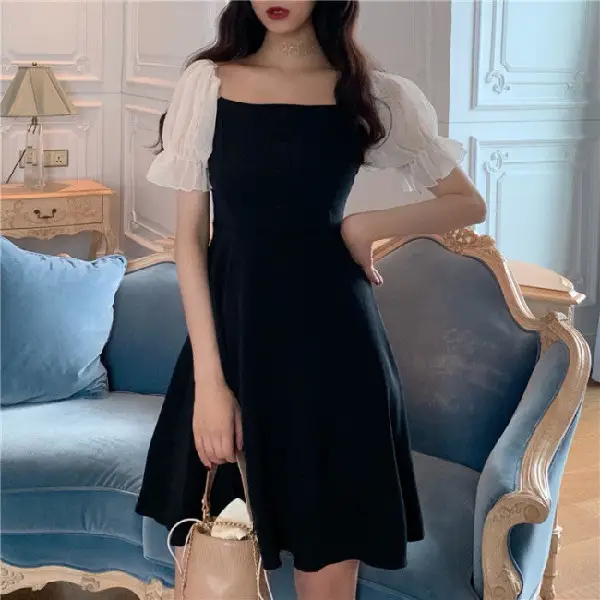 Women Belly Cover Dress Red A-Line 2022 Summer - Image 2