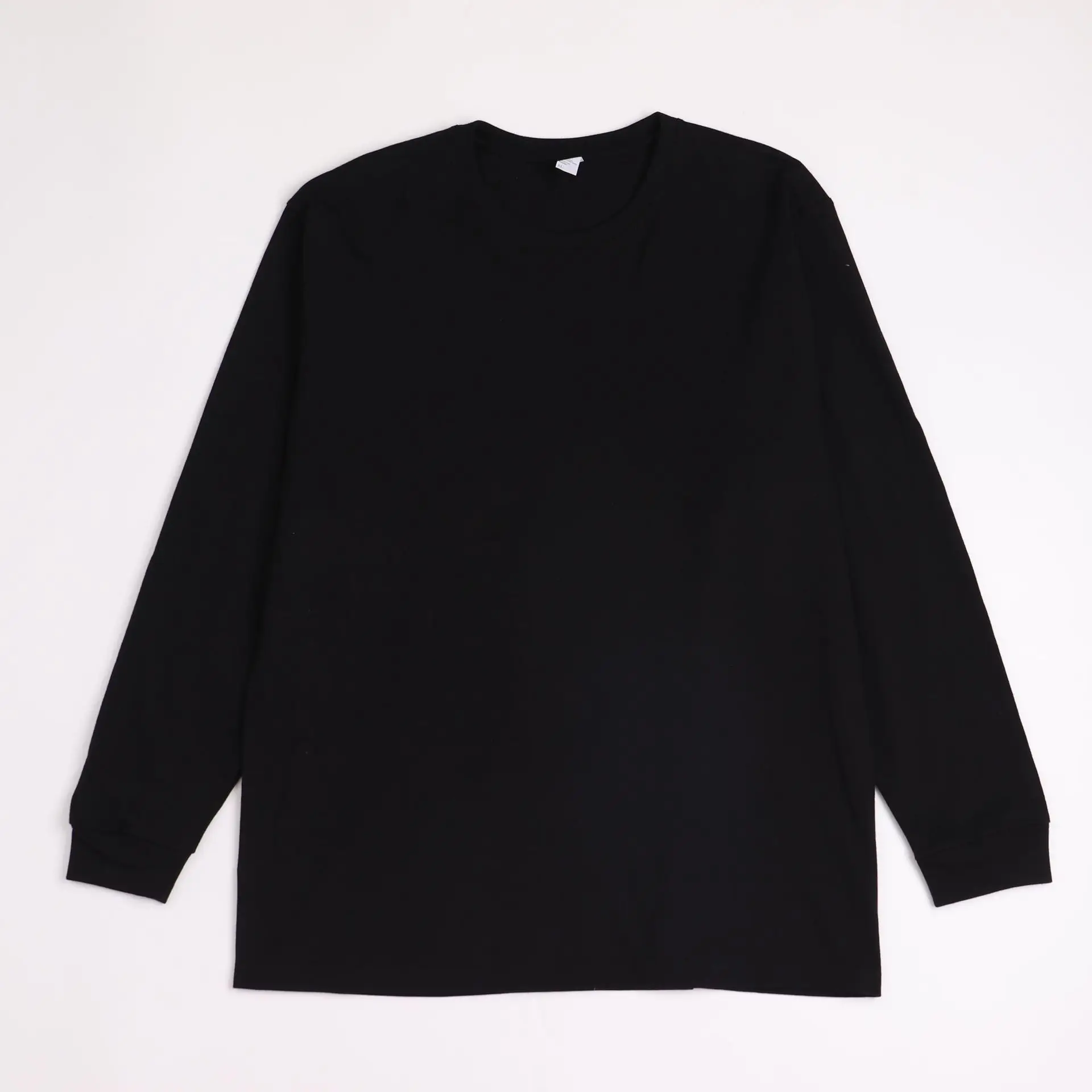 Men Black Cotton Sweatshirt 250g Long Sleeve