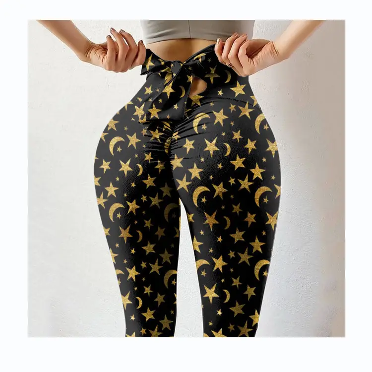 2022 Women's Purple Printed Hip-Lift Leggings - Image 41