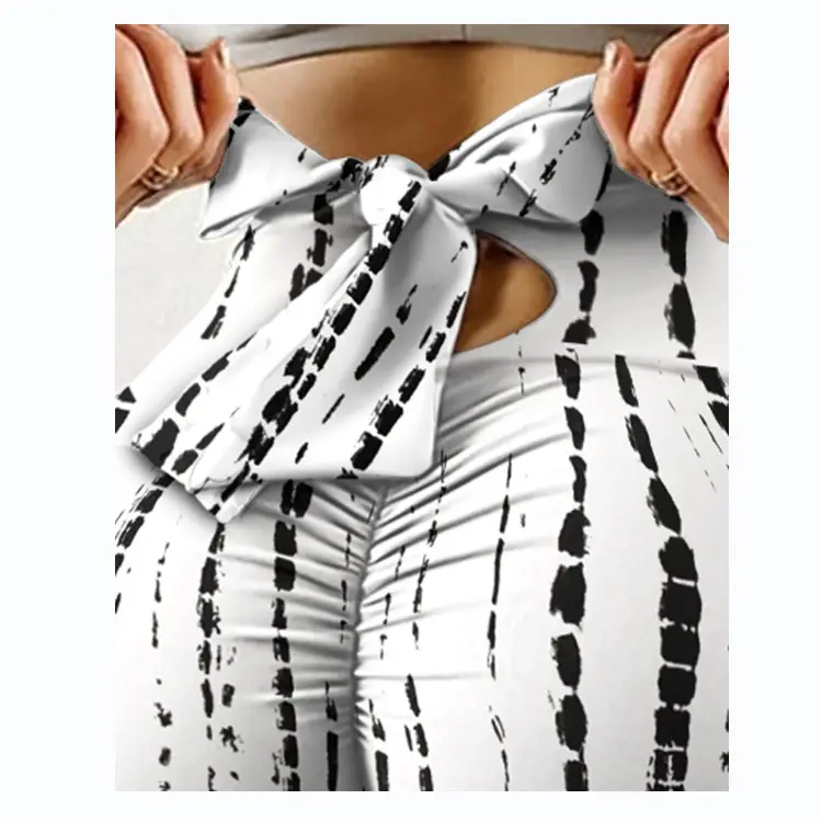 2022 Women's Purple Printed Hip-Lift Leggings - Image 10