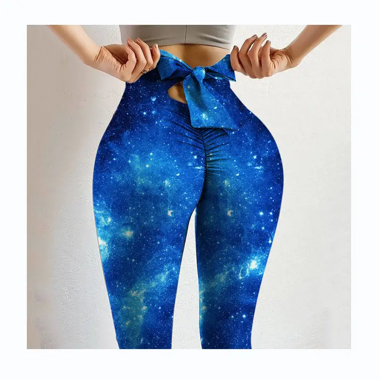 2022 Women's Purple Printed Hip-Lift Leggings - Image 20