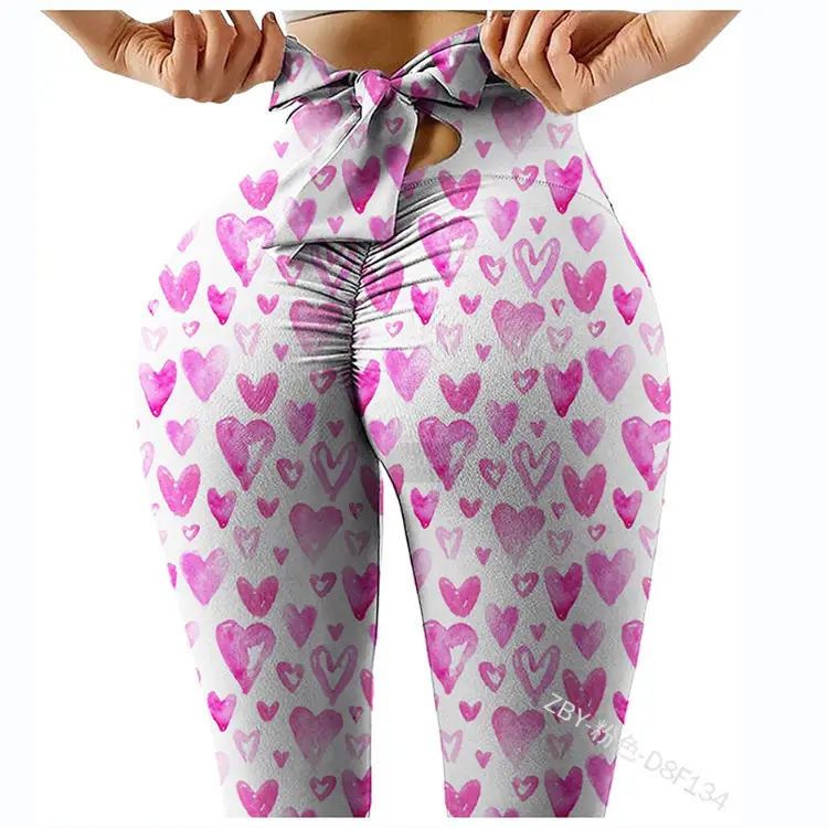 2022 Women's Purple Printed Hip-Lift Leggings - Image 35
