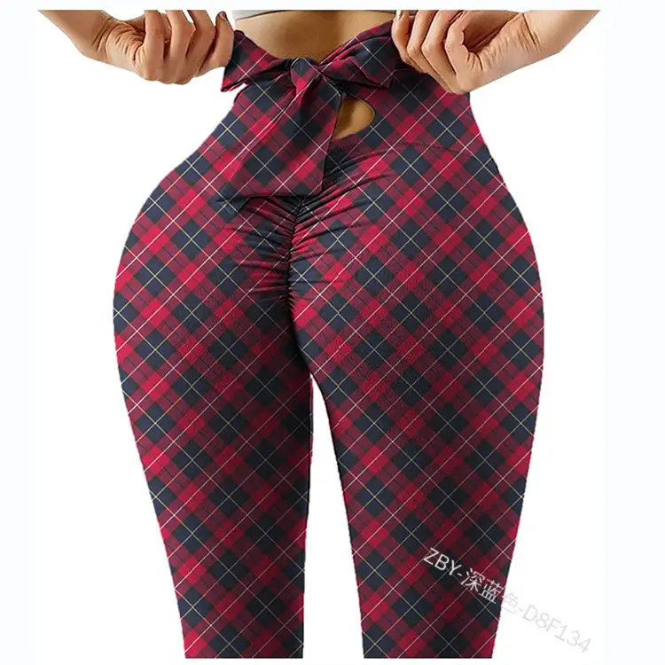 2022 Women's Purple Printed Hip-Lift Leggings - Image 36