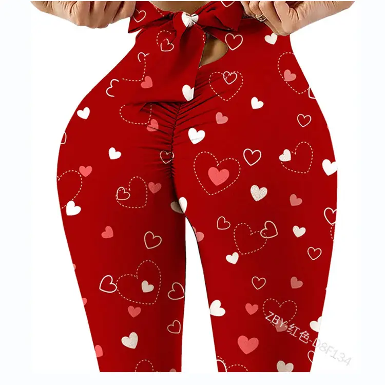 2022 Women's Purple Printed Hip-Lift Leggings - Image 38