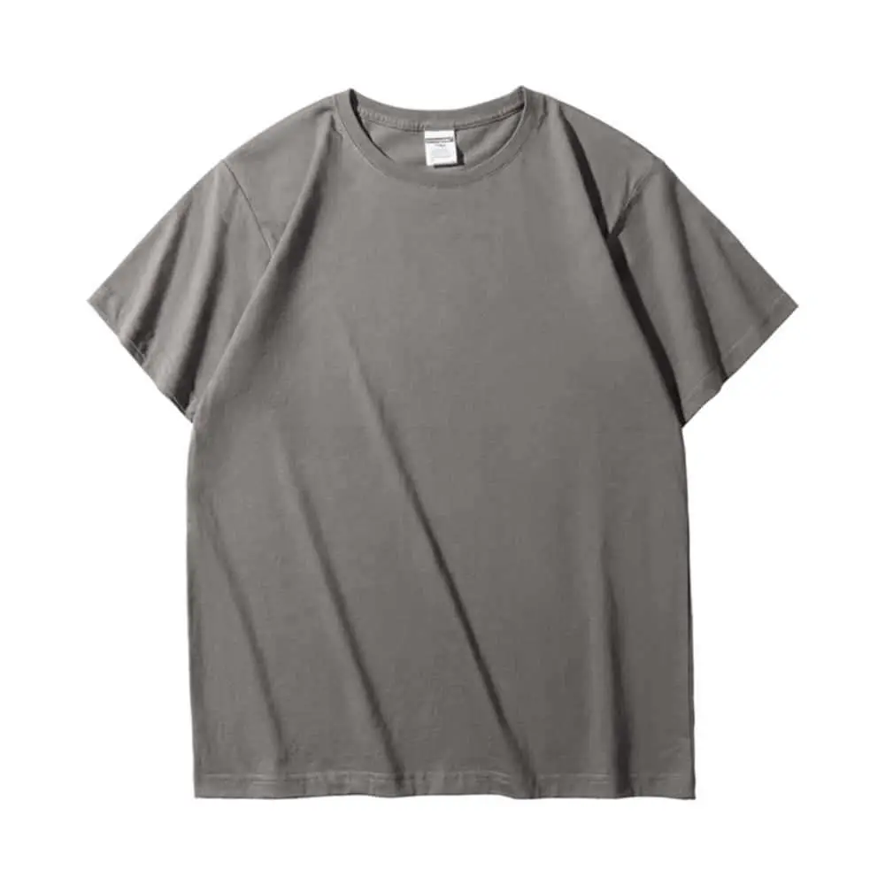 Gray Tight Spin Cotton Round Neck T-Shirt - Image 17