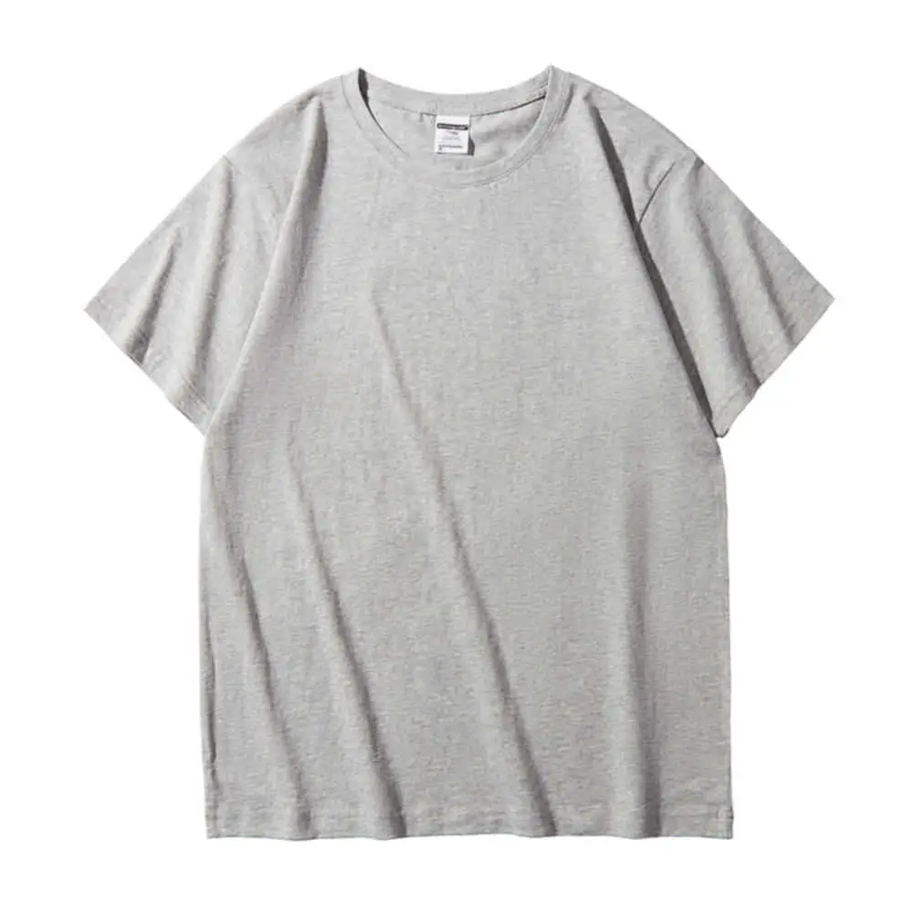 Gray Tight Spin Cotton Round Neck T-Shirt - Image 8