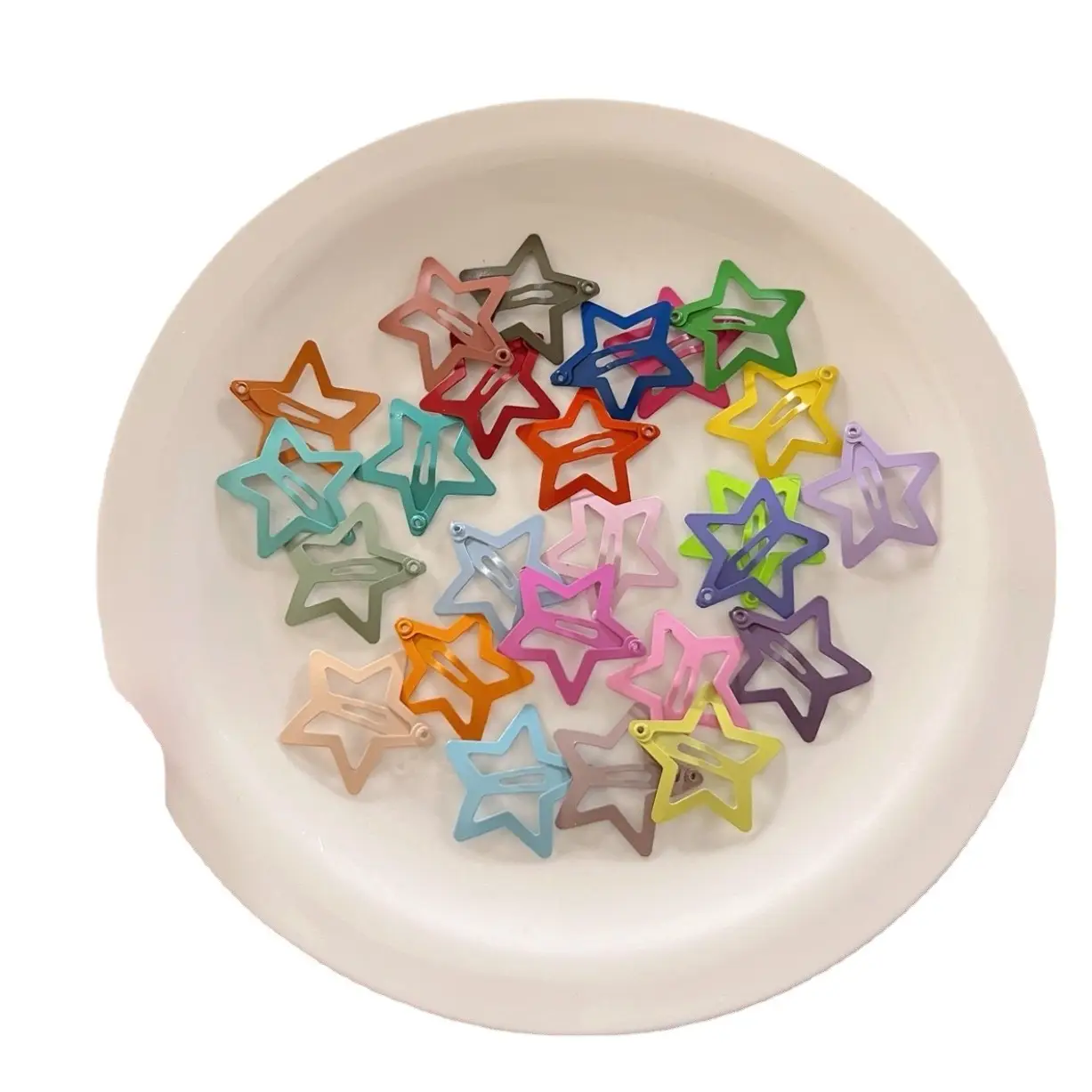 Colorful Wave Dot Star Small Hairpin Women's Side Bangs Clip