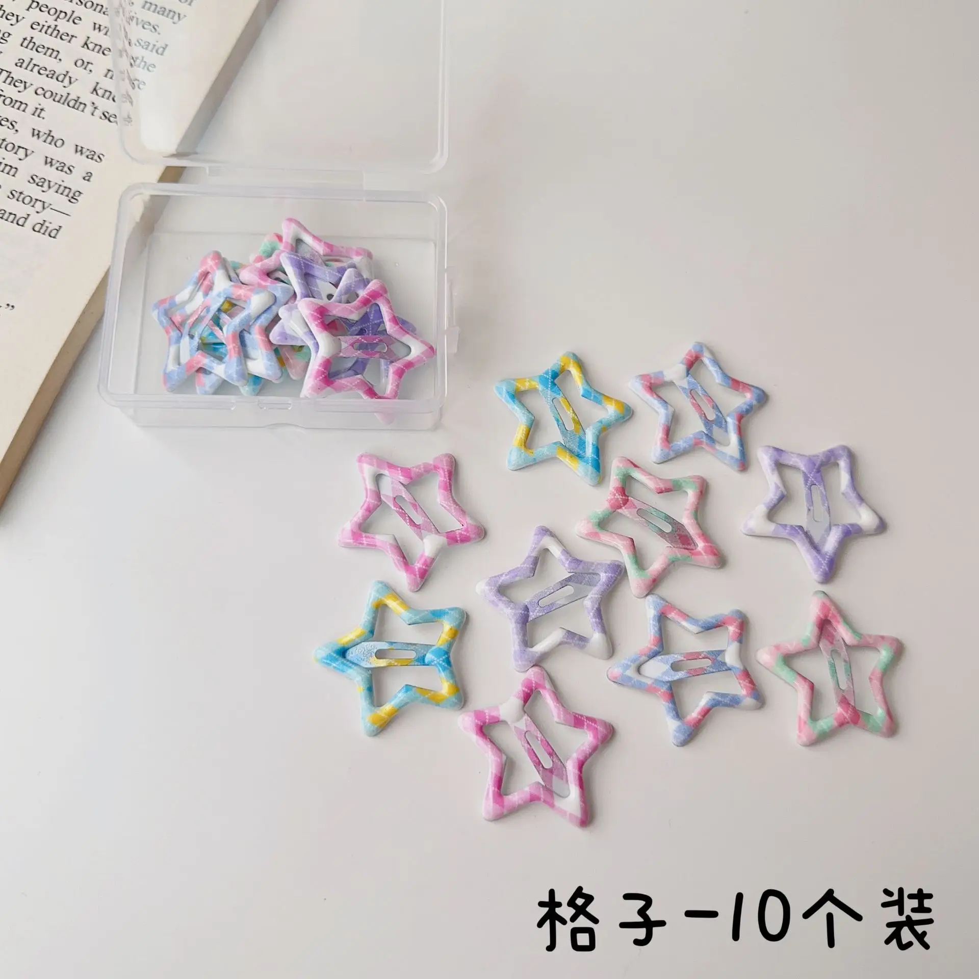 Colorful Wave Dot Star Small Hairpin Women's Side Bangs Clip