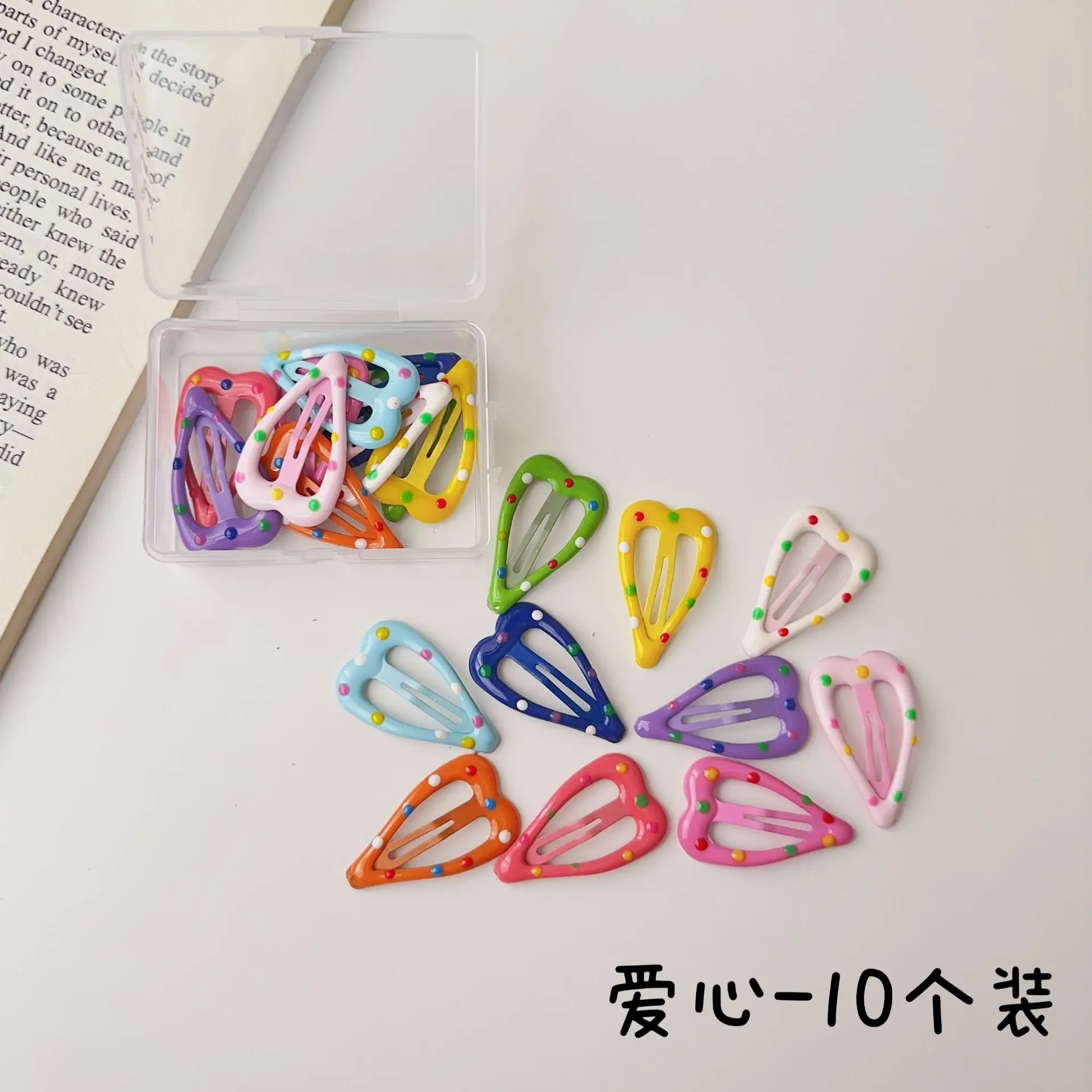 Colorful Wave Dot Star Small Hairpin Women's Side Bangs Clip