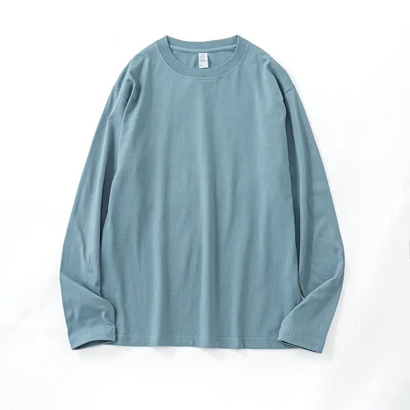 Men's 260g Cotton Long Sleeve T-Shirt Grey