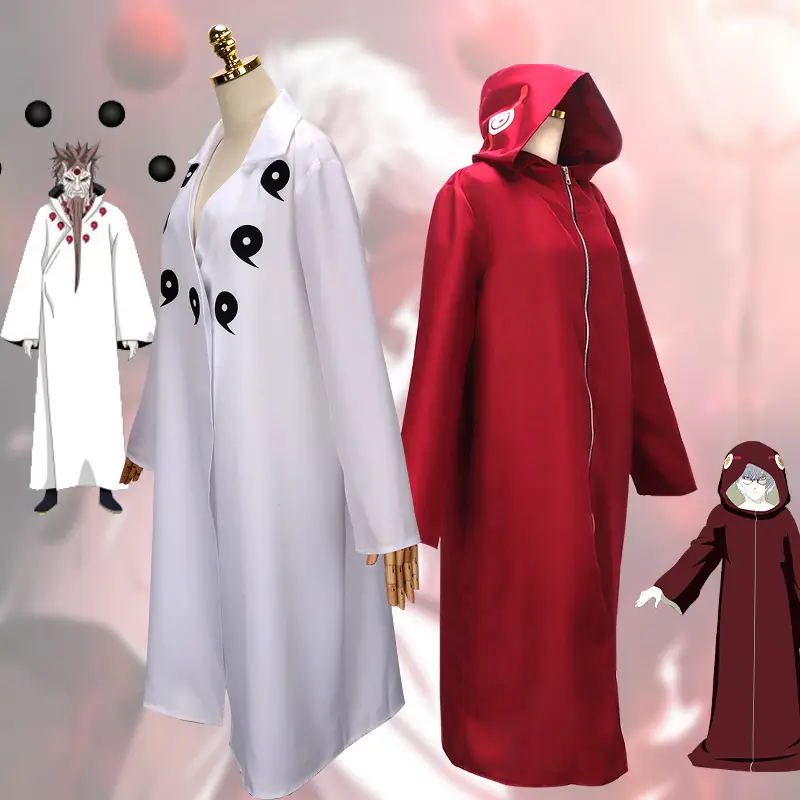Maroon Immortal Cosplay Cape Coat Set for Girls - Image 7