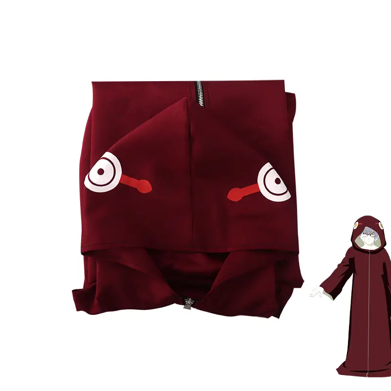Maroon Immortal Cosplay Cape Coat Set for Girls - Image 9