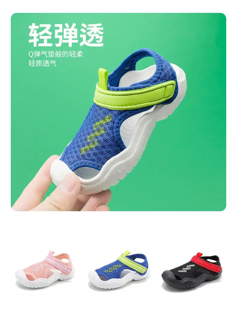 Black Casual Sandals for Men Women Kids Summer Beach Wear — feature 12