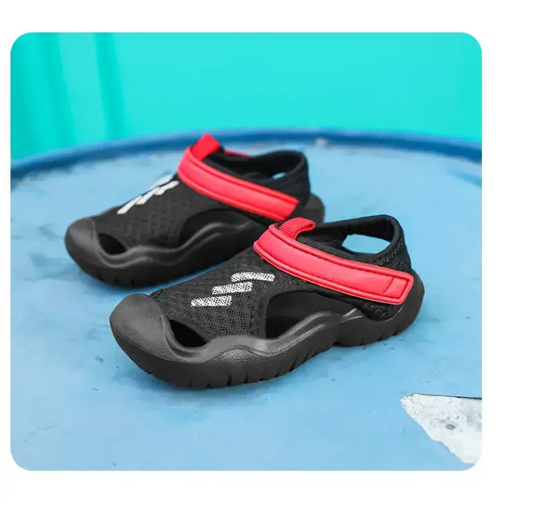 Black Casual Sandals for Men Women Kids Summer Beach Wear — feature 25