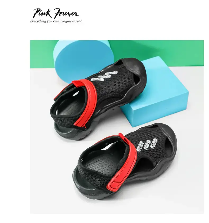 Black Casual Sandals for Men Women Kids Summer Beach Wear — feature 26