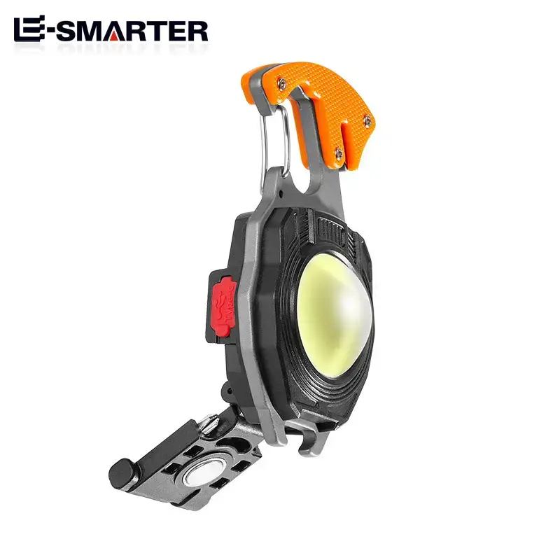 Mini COB Flashlight Keychain with 5 Functions