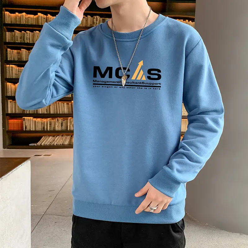Men Black Printed Sweatshirt Long Sleeve Casual T-Shirt - Image 12