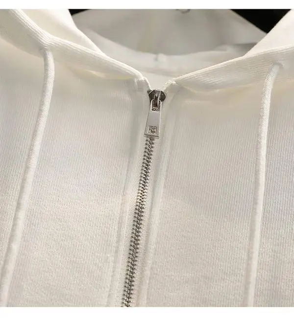 Black Hooded Hoodie Women's Slimming Cotton Spring Summer Wear — feature 10
