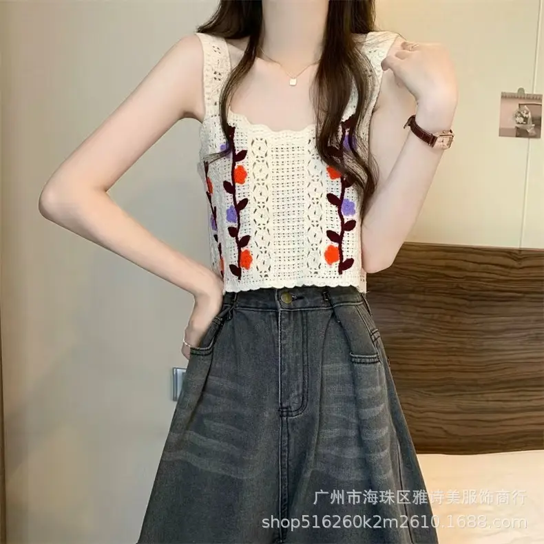 New Arrival Knitted Sleeveless Camisole Women Summer Top