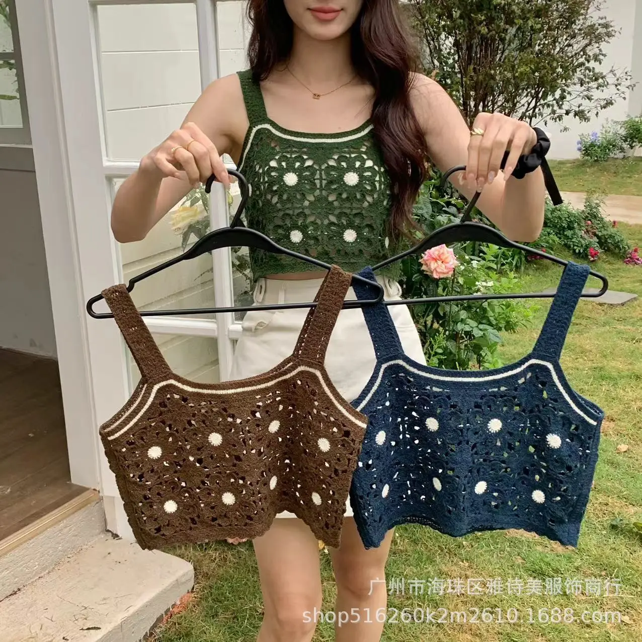 New Arrival Knitted Sleeveless Camisole Women Summer Top