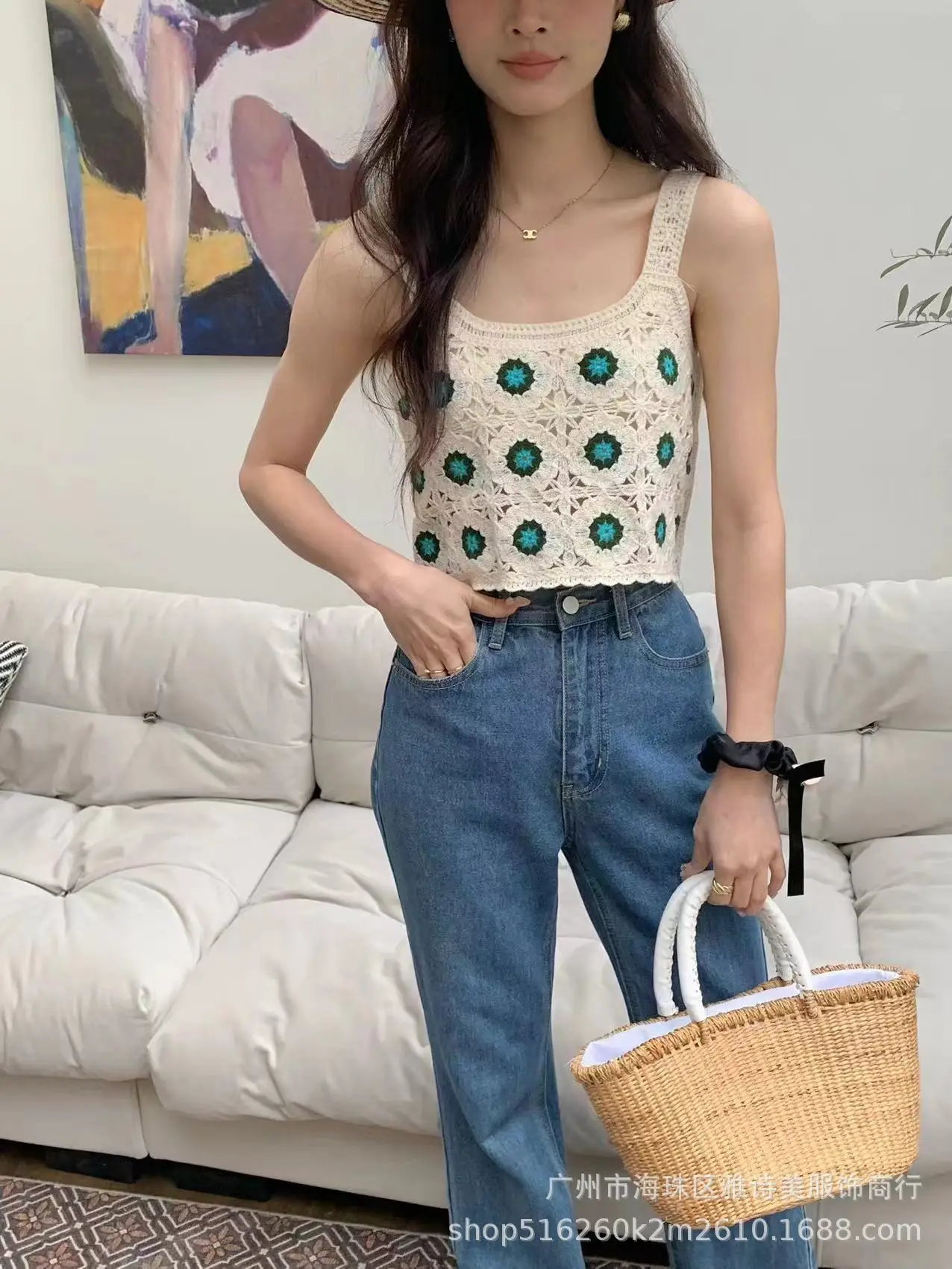 New Arrival Knitted Sleeveless Camisole Women Summer Top