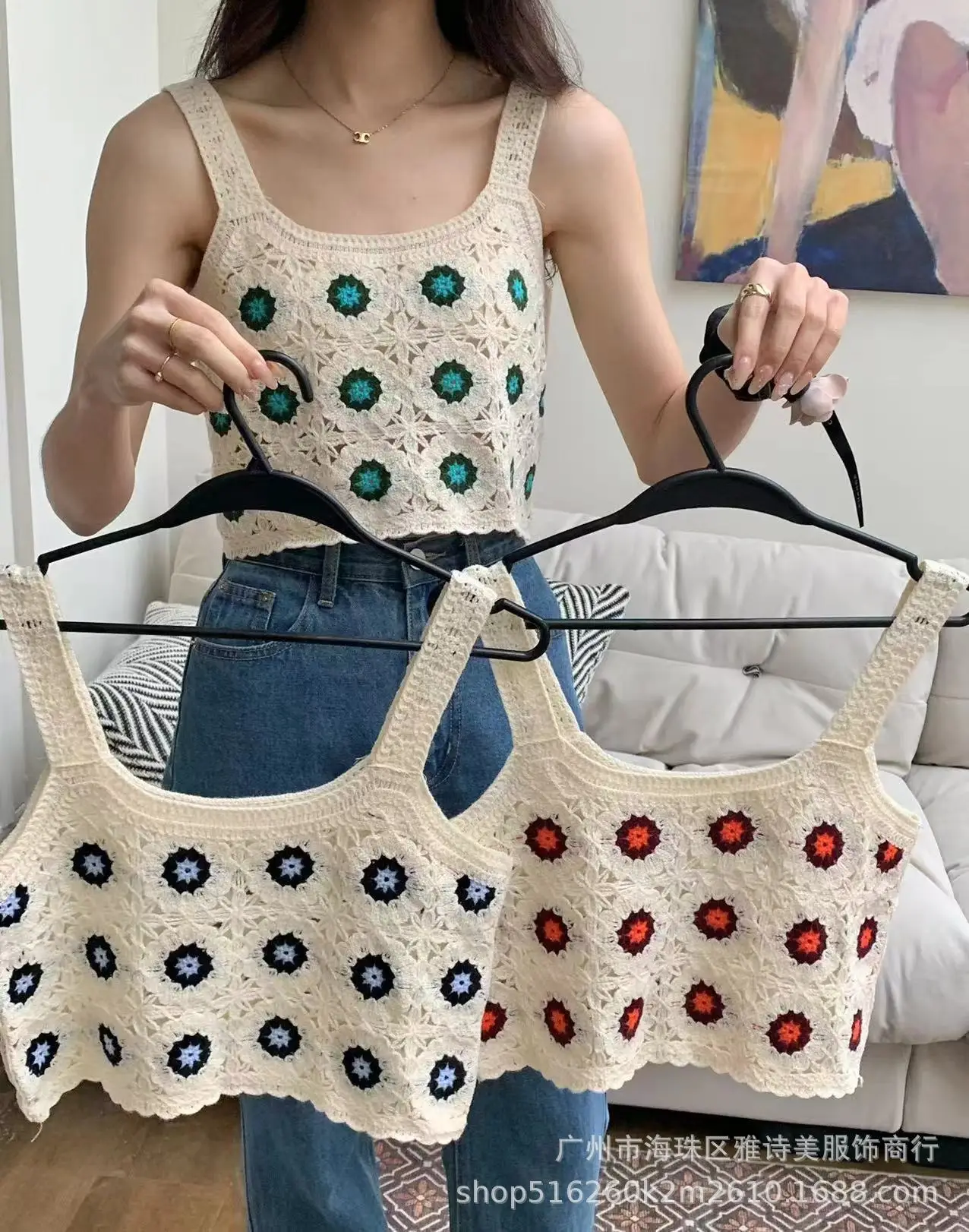 New Arrival Knitted Sleeveless Camisole Women Summer Top
