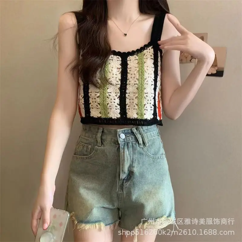 New Arrival Knitted Sleeveless Camisole Women Summer Top