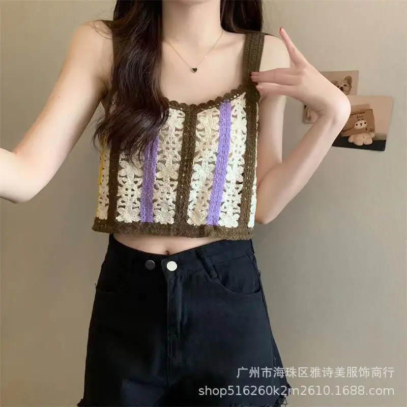 New Arrival Knitted Sleeveless Camisole Women Summer Top