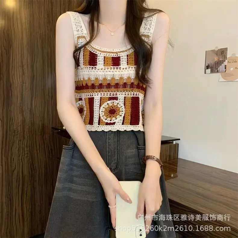 New Arrival Knitted Sleeveless Camisole Women Summer Top