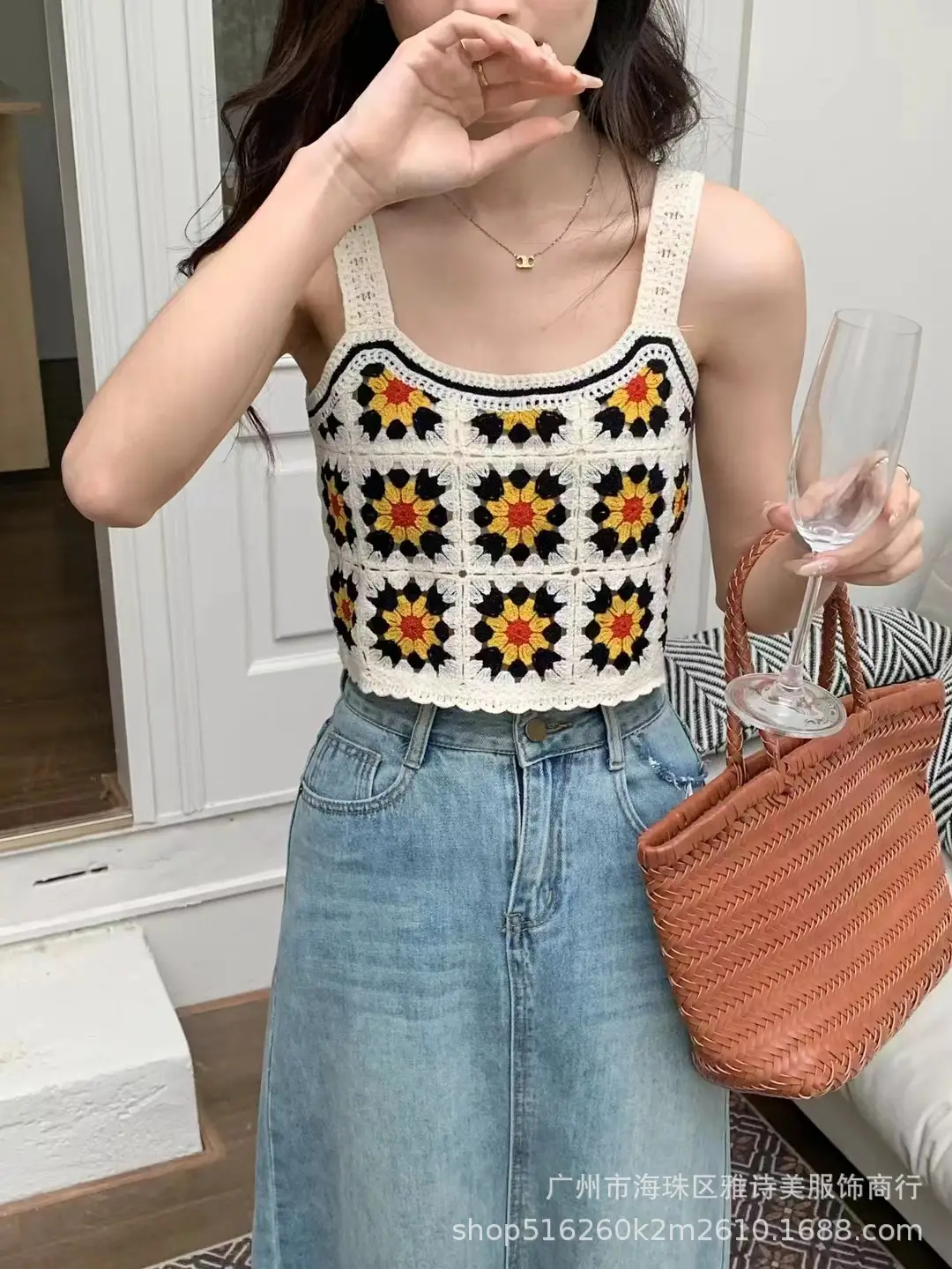 New Arrival Knitted Sleeveless Camisole Women Summer Top