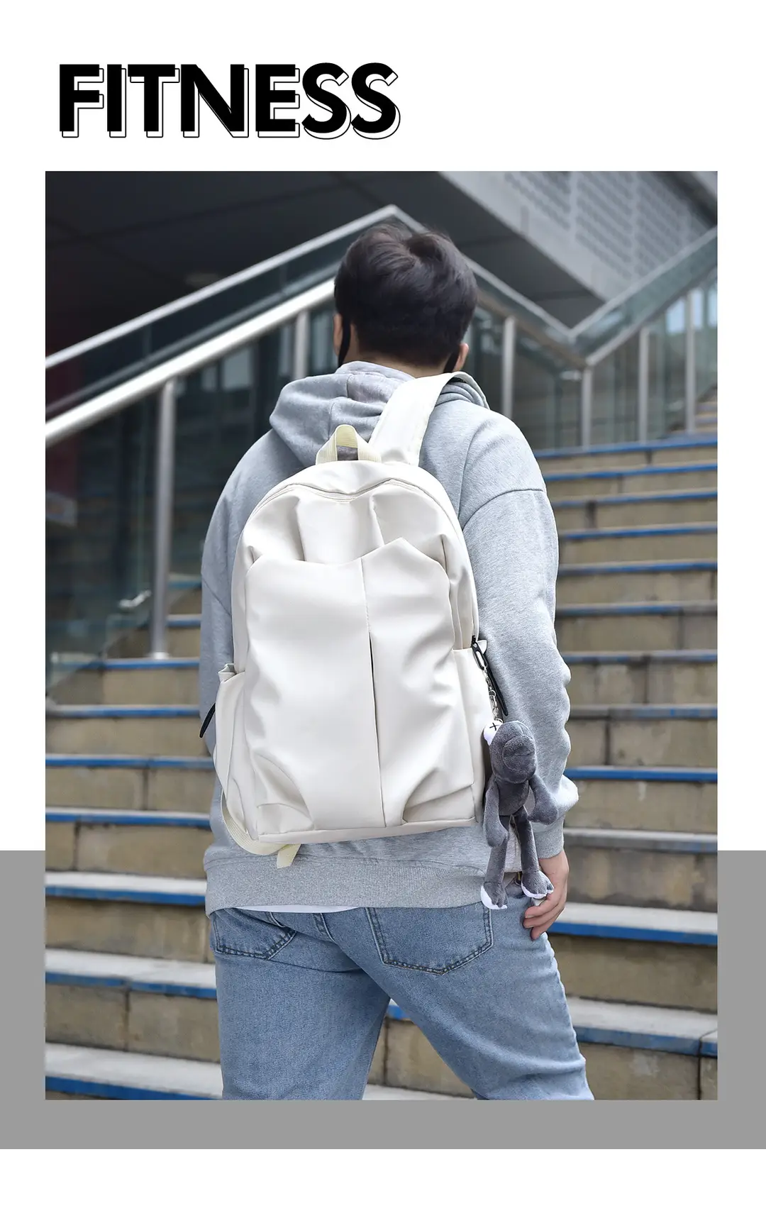 New backpack men and women with ins tide cool casual simple large capacity junior high school Senior high school bag a generation of hair — feature 29