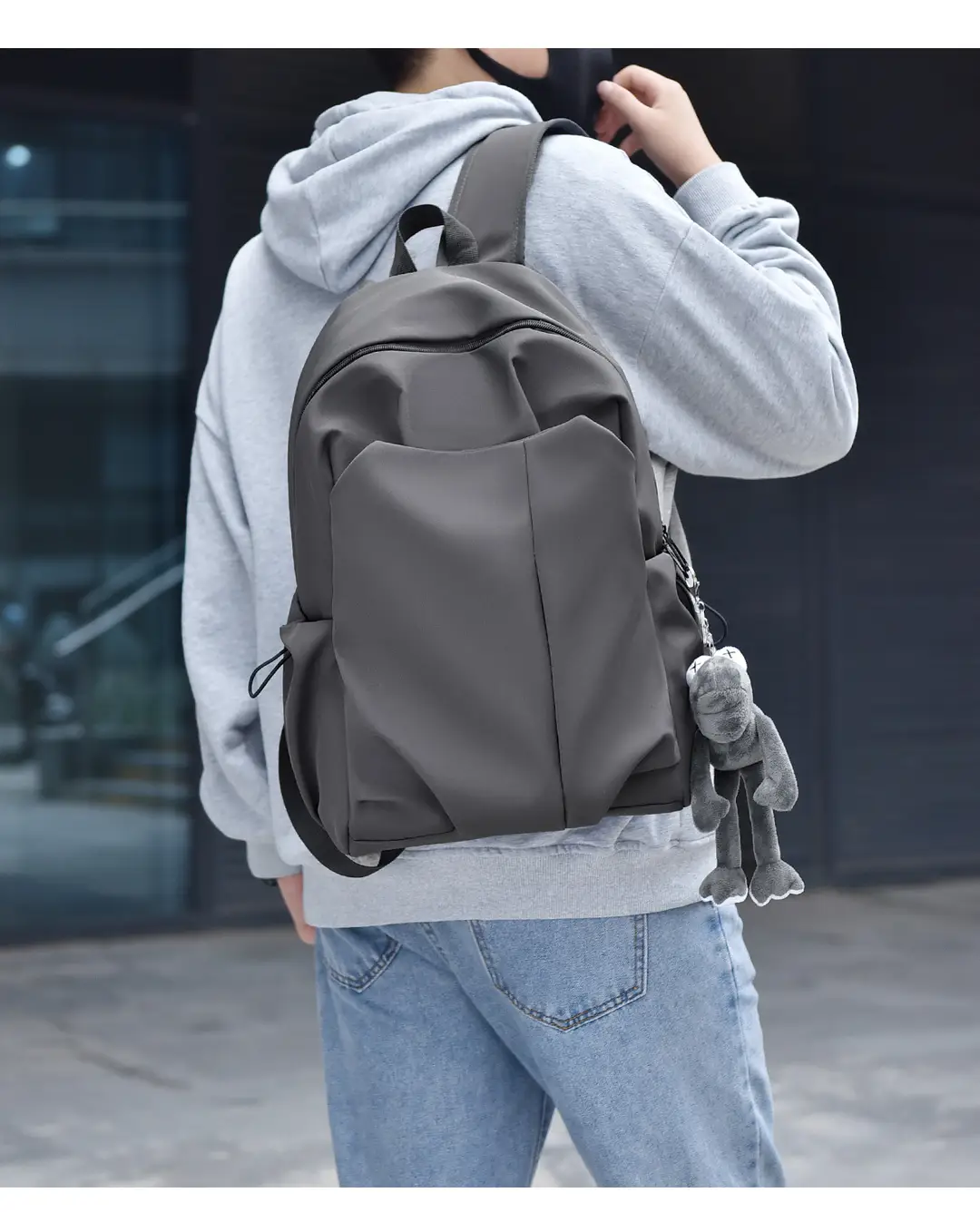 New backpack men and women with ins tide cool casual simple large capacity junior high school Senior high school bag a generation of hair — feature 31