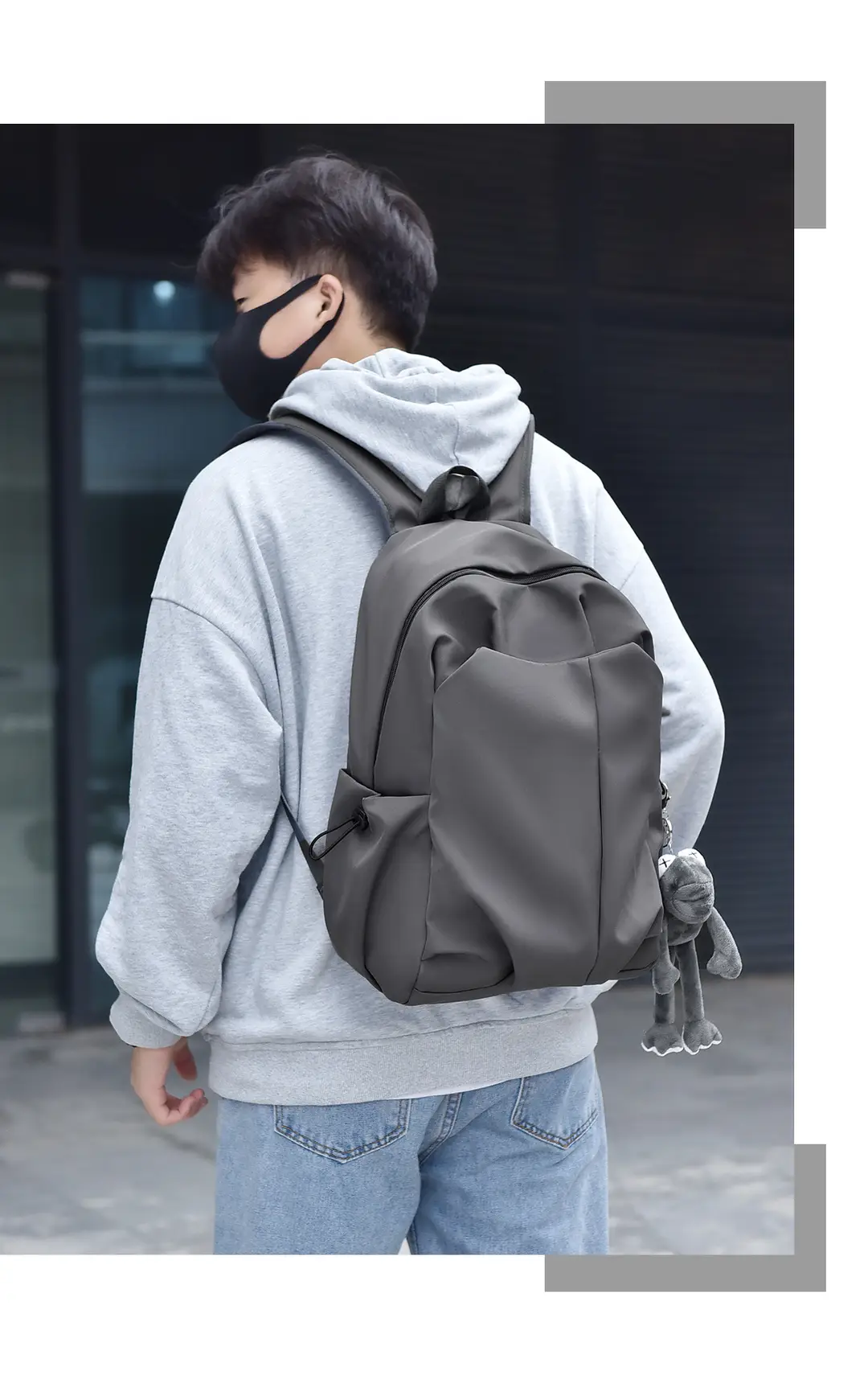 New backpack men and women with ins tide cool casual simple large capacity junior high school Senior high school bag a generation of hair — feature 32