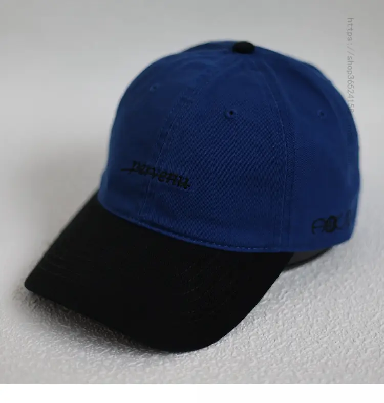 Japanese Style Men's Turquoise Cap with Blue Back — feature 4