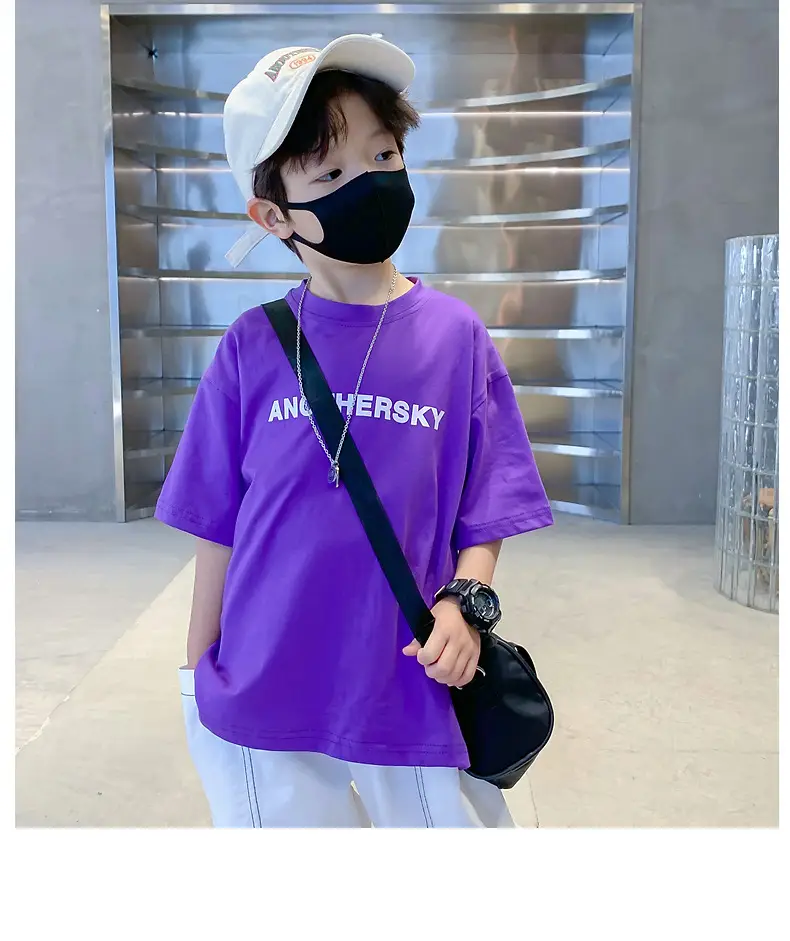 Children's Black T-Shirt Anothersky Cool Summer Wear — feature 12