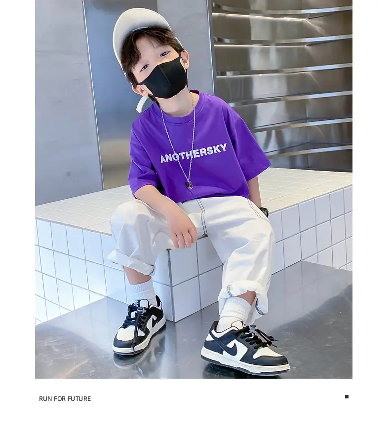 Children's Black T-Shirt Anothersky Cool Summer Wear — feature 15