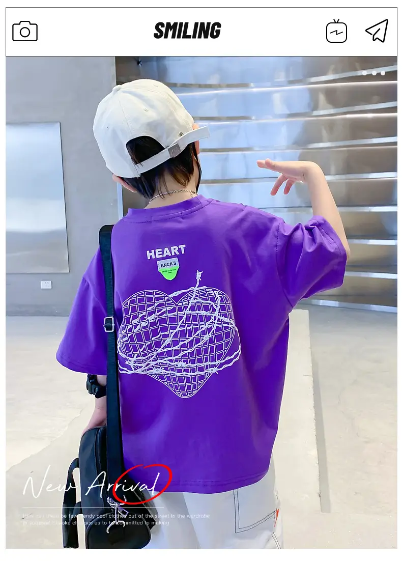 Children's Black T-Shirt Anothersky Cool Summer Wear — feature 2