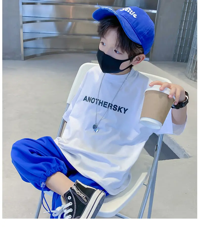 Children's Black T-Shirt Anothersky Cool Summer Wear — feature 23