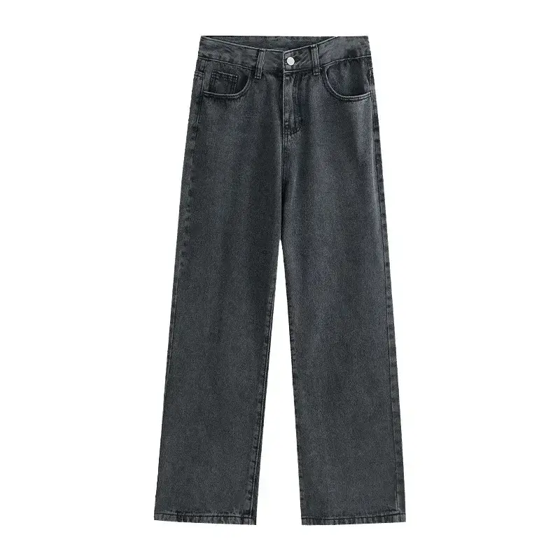 Women's Light Blue Wide-leg Jeans Summer Loose Fit