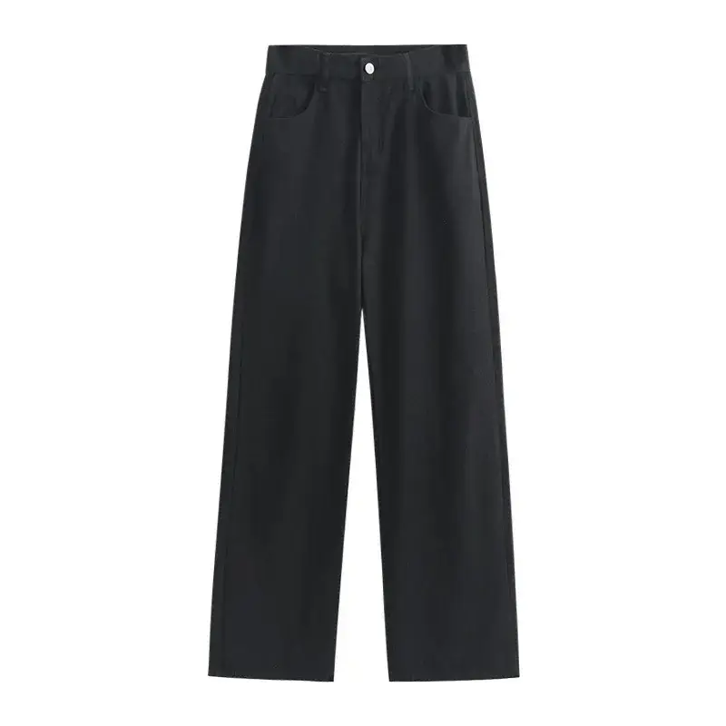 Women's Light Blue Wide-leg Jeans Summer Loose Fit