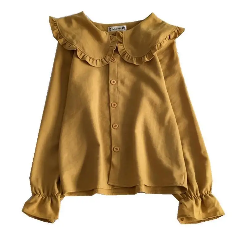 New Autumn Collar White Salt Shirt Women's Long Sleeve - Image 9