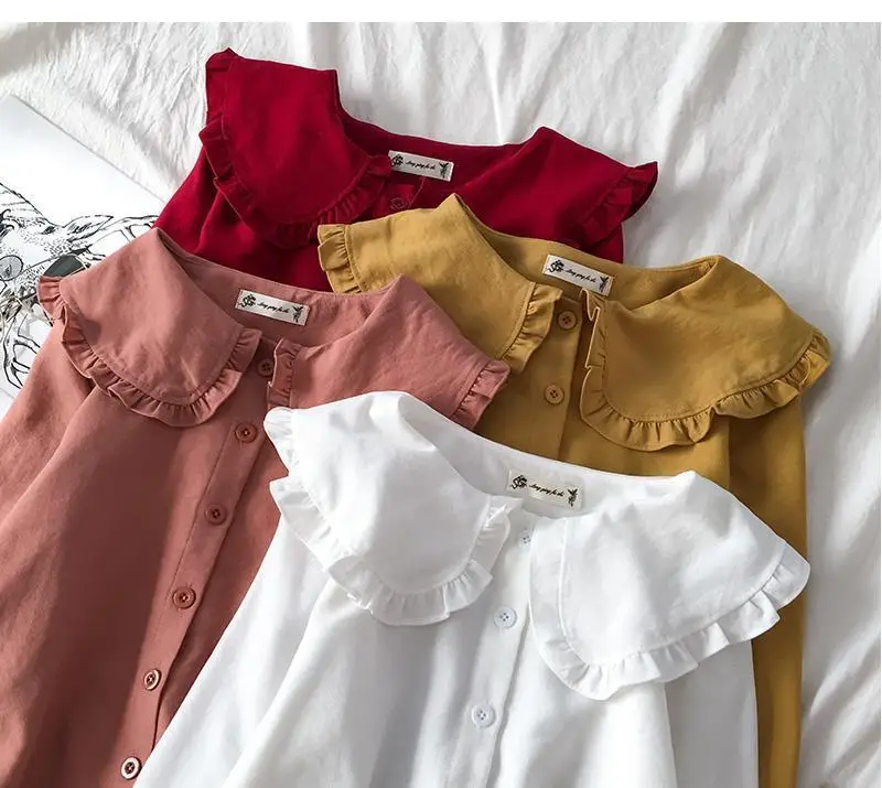 New Autumn Collar White Salt Shirt Women's Long Sleeve — feature 17