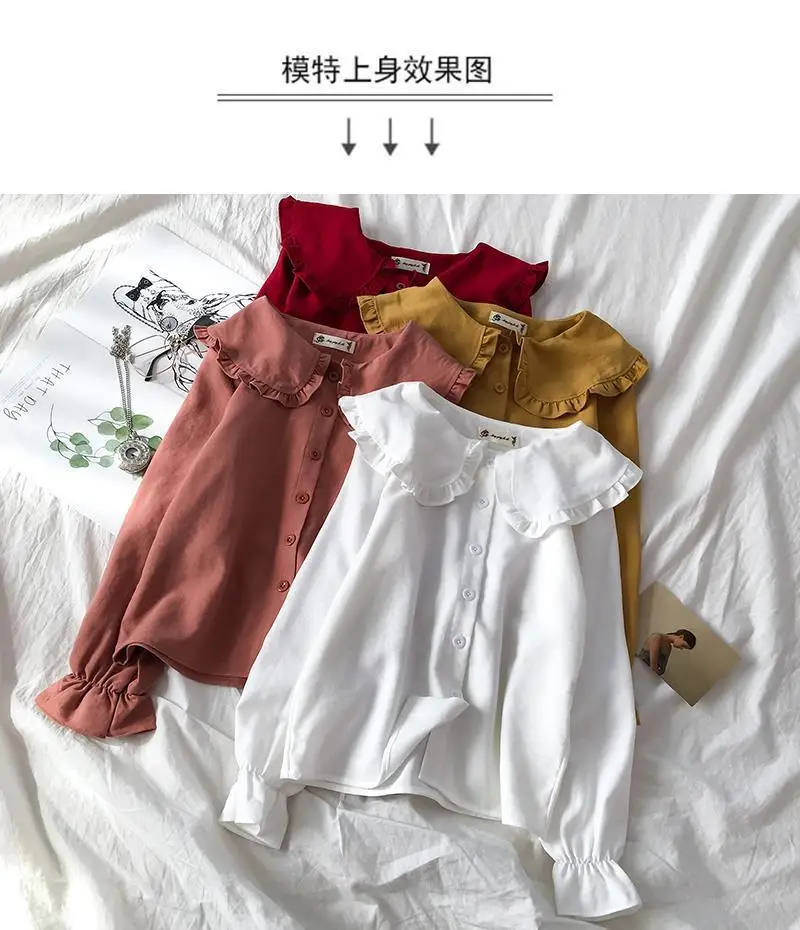New Autumn Collar White Salt Shirt Women's Long Sleeve — feature 4