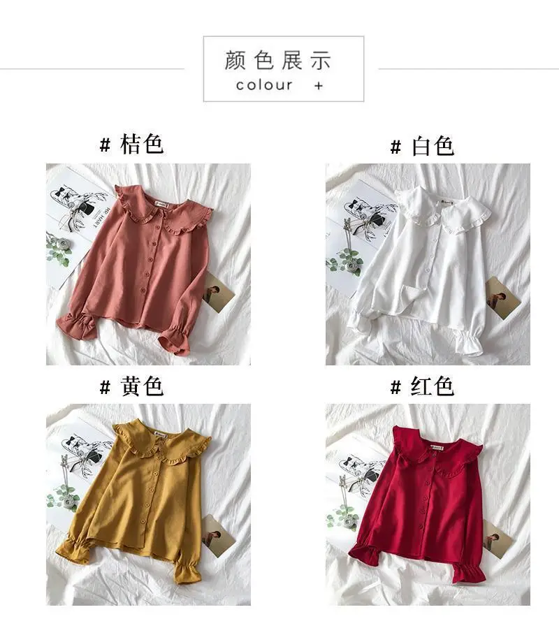 New Autumn Collar White Salt Shirt Women's Long Sleeve — feature 7
