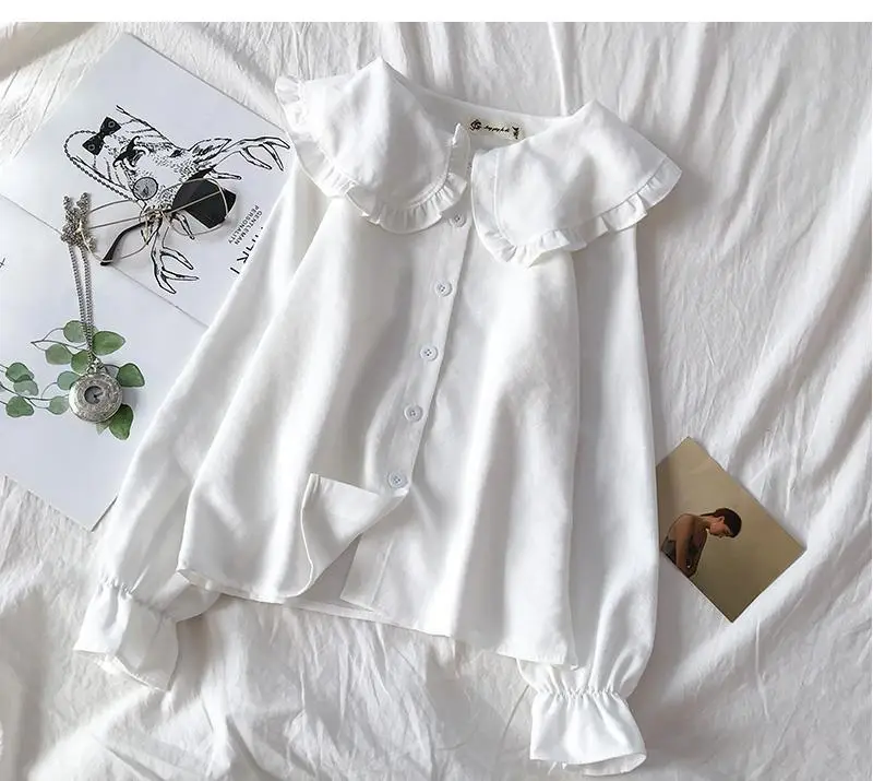 New Autumn Collar White Salt Shirt Women's Long Sleeve — feature 9