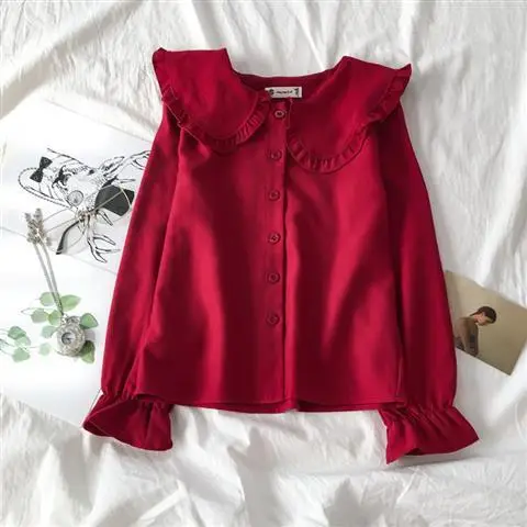 New Autumn Collar White Salt Shirt Women's Long Sleeve - Image 2