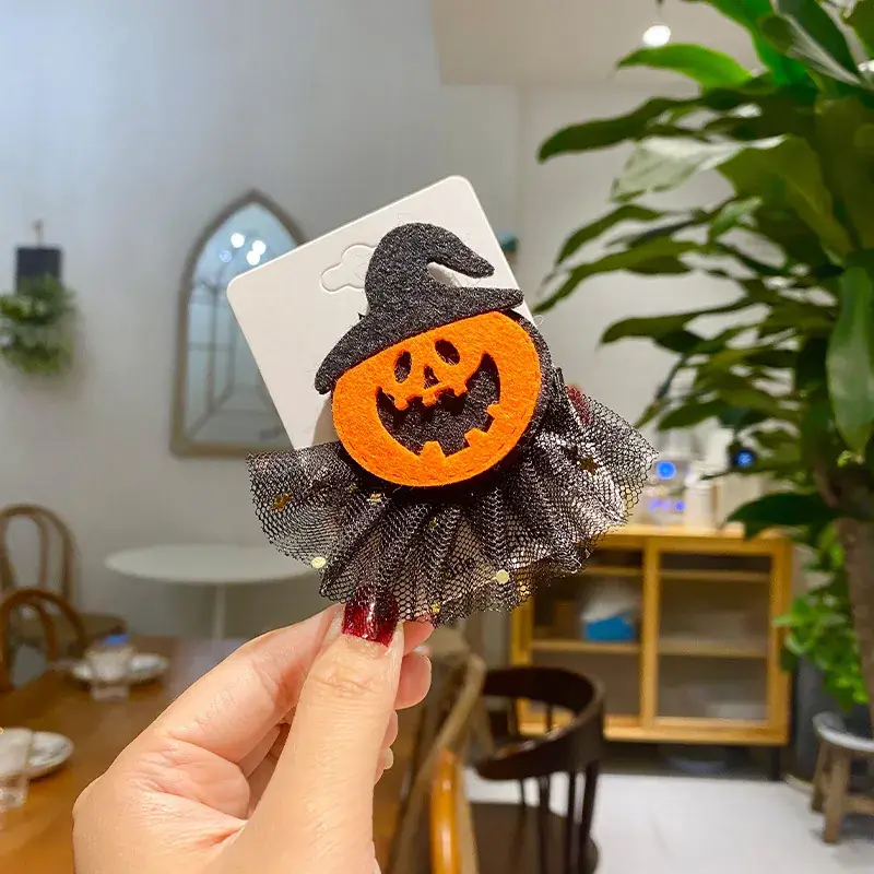 Halloween Ghost Pumpkin Hairpin Clip for Girls