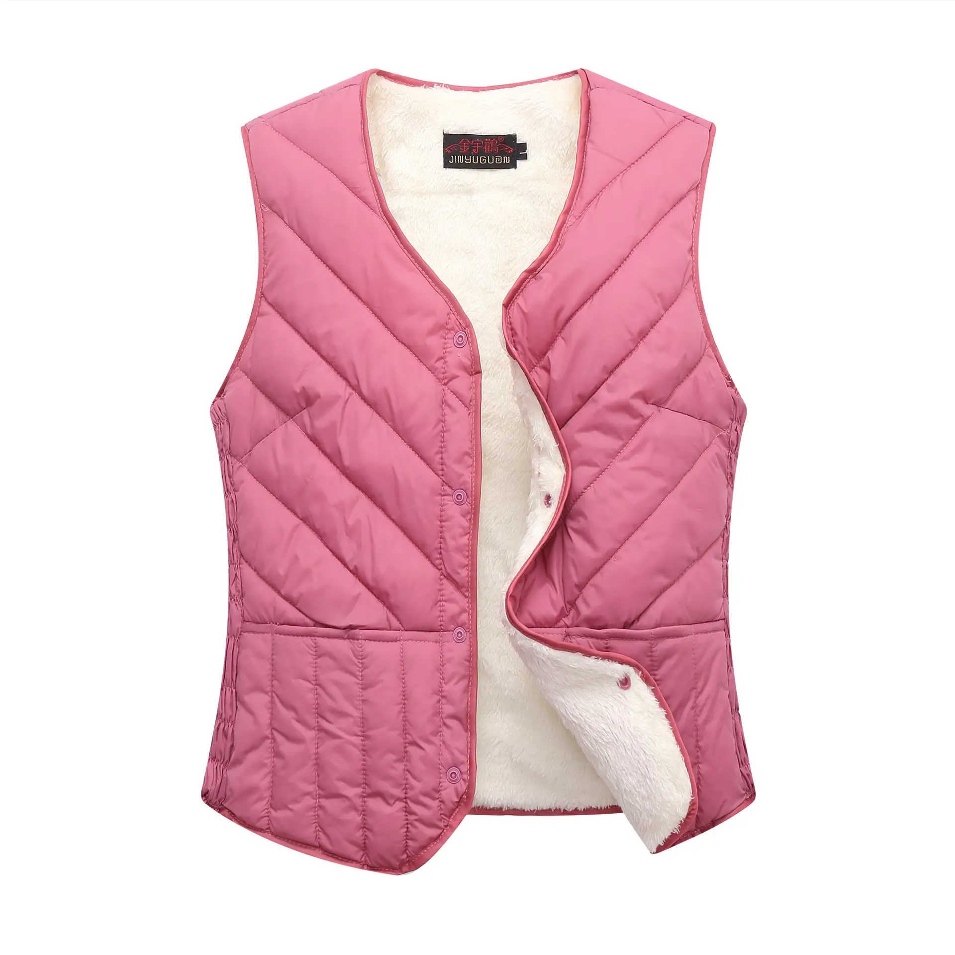 Women's Black Velvet Waistcoat Vest with Inner Warm Cover - Image 5