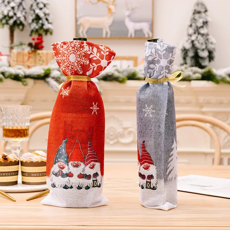 Cross-Country Christmas Snowflake Wine Bottle Decor Set